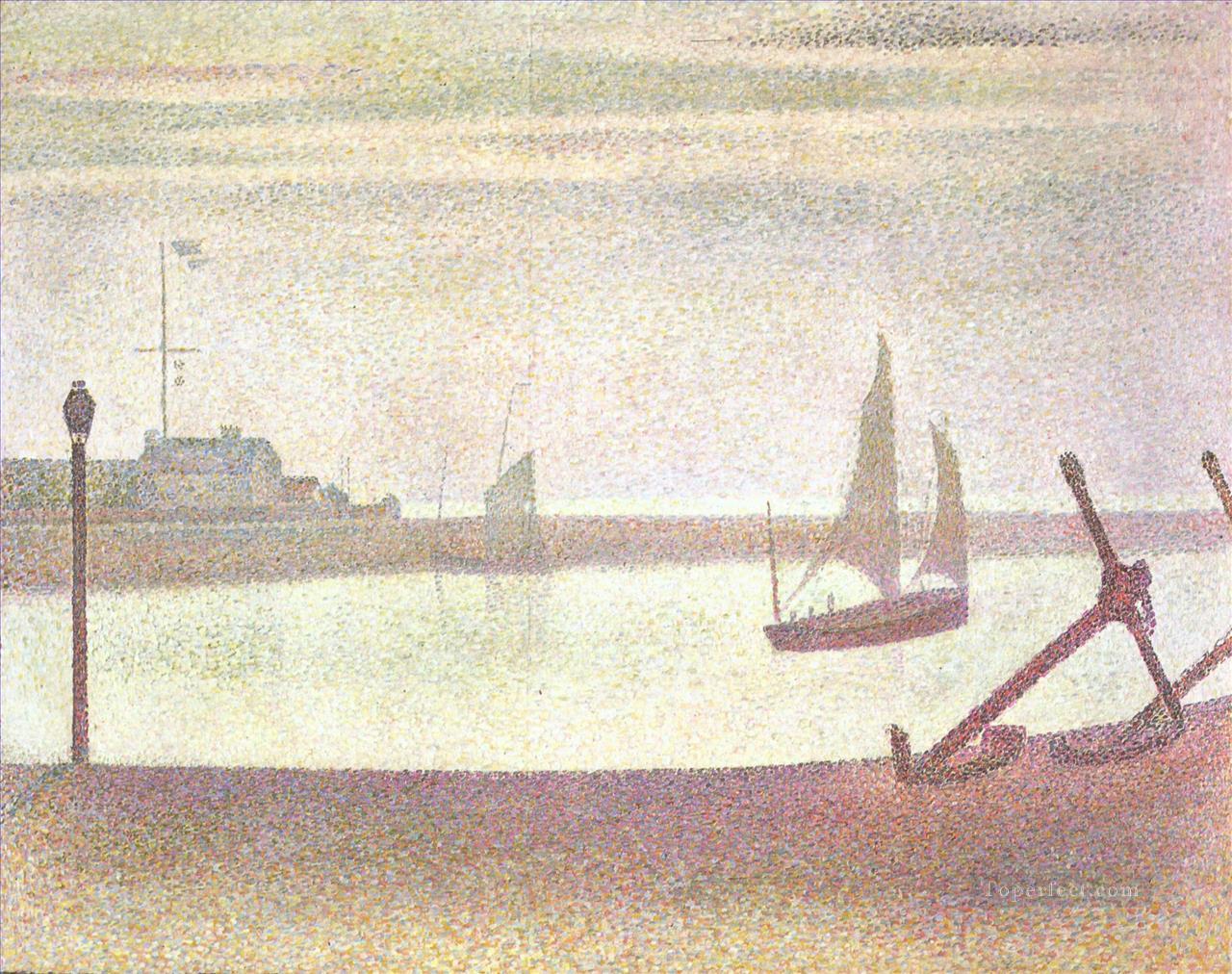 El canal en Gravelines tarde 1890 Pintura al óleo